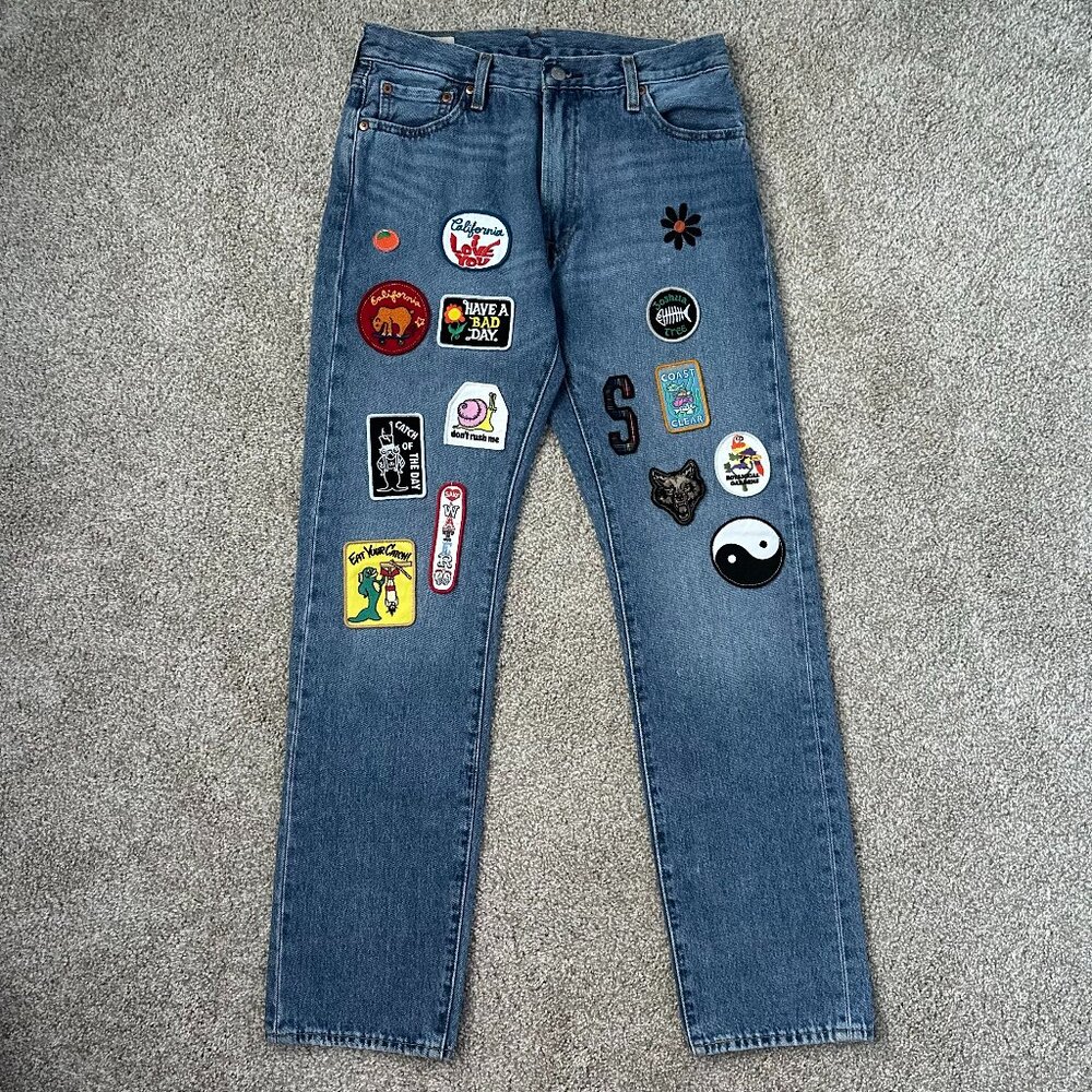 vtg 551 Z custom patchwork levi jeans ⚡️ 30
